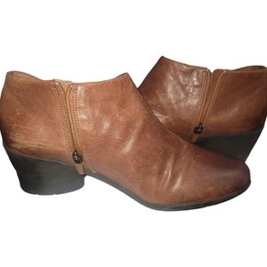 DANSKO RAINA burnished brown leather ankle boots booties 41
